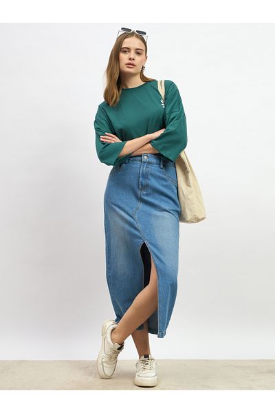 Styli Graphic Print Oversized Round Neck T-Shirt