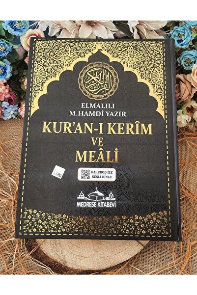 Medrese Kitab Evi Kuranı Kerim Türkçe Meali Cami Boy 25x34 Mealli Kuran Siyah...