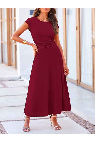 Diva By Styli Solid Tee and Maxi Skirt Set