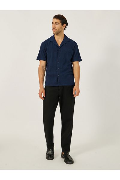 Styli Textured Regular Fit Notch Label Shirt
