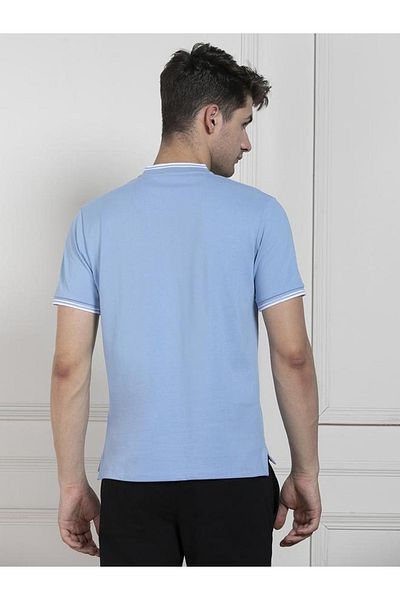 Dennis Lingo By Styli Solid Mandarin Neck T-Shirt