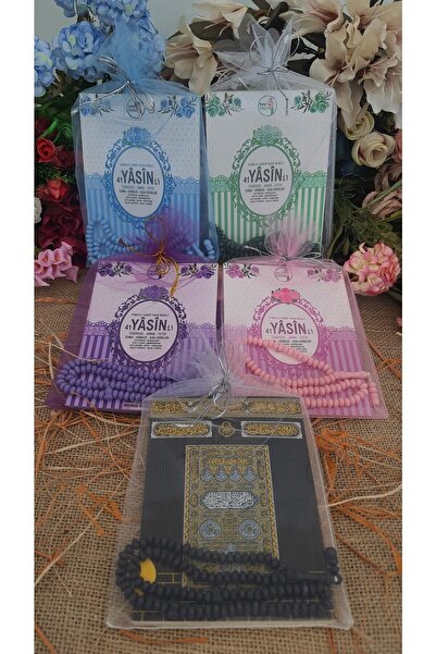 Medrese Kitab Evi Tül Keseli Yasin Cüzü Kitabı 50'li Karışık Renk Tesbihli Se...