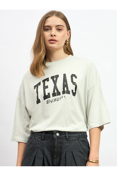 Styli Graphic Print Dropped Shoulder Oversized T-Shirt