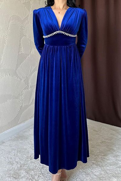 Deridün Yıldız Shoes Saks Underbust Rhinestone Dress