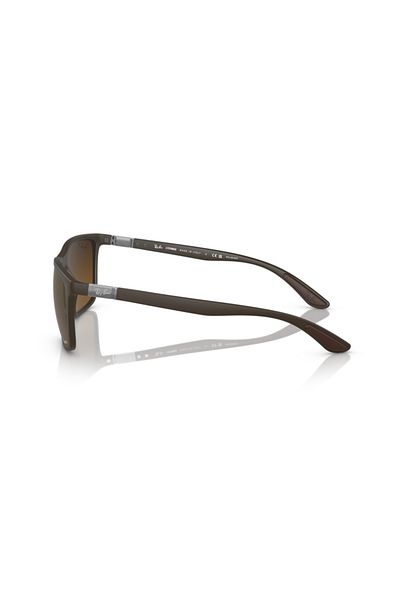 Ray-Ban Ray Ban Man Rectangle Sunglasses- Rb 4385 - Lense Size:58mm - Matte Brown