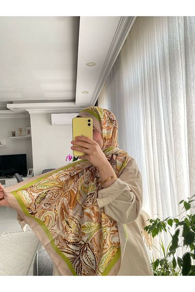 efdal şal eşarp Marble Pattern Indian Cotton Shawl