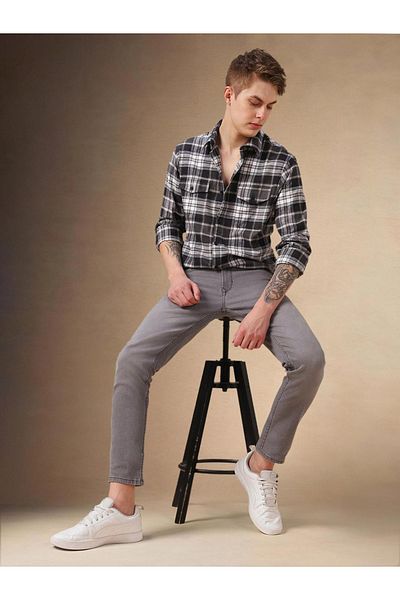 Dennis Lingo By Styli Checked Long Sleeves Casual Shirt