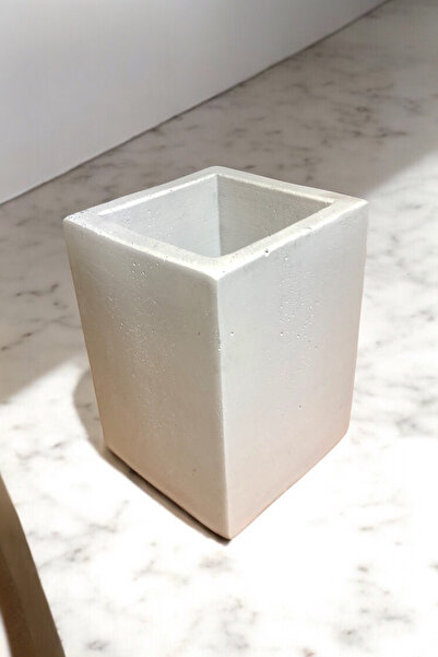 RocArt Home Beton Diş Fırçalık/kalemlik/vazo