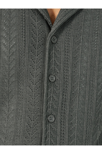 Styli Textured Regular Fit Notch Label Shirt