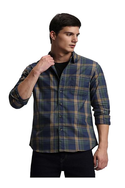 Dennis Lingo By Styli Checked Slim Fit Cotton Casual Shirt