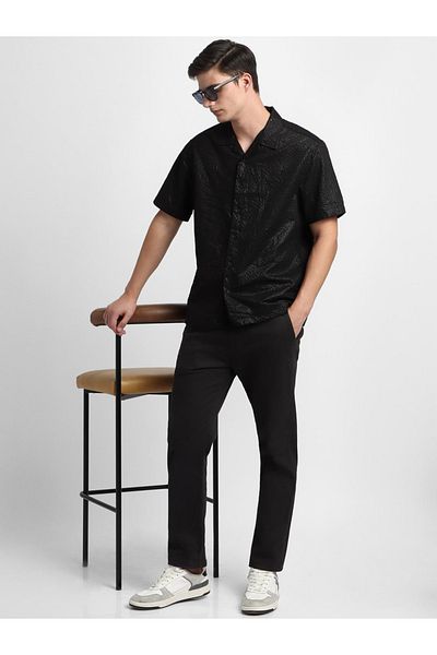 Dennis Lingo By Styli Button-Down Collar Plain Casual Shirt