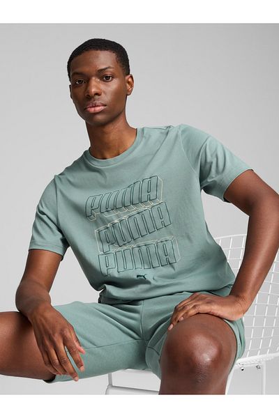 Puma Essential Logo Print Round Neck T-Shirt