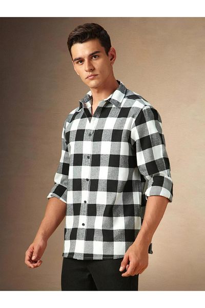 Dennis Lingo By Styli Checked Long Sleeves Flannel Casual Shirt