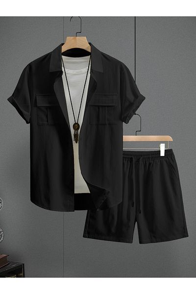 Take Two By Styli قميص بأكمام قصيرة وشورت متناسقان
