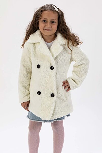 Mnk Baby&Kids Kuzu Polar Kumaş Kışlık Çocuk Mont MNK0652 EKRU