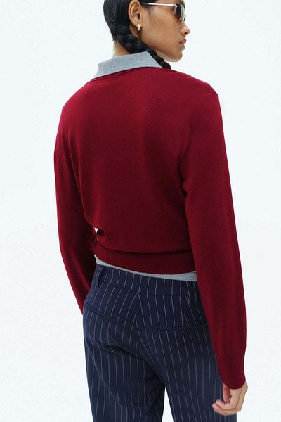 H&M Short fine-knit jumper