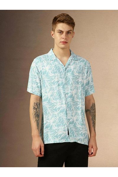 Dennis Lingo By Styli Floral Printed Button-Down Collar Shirt