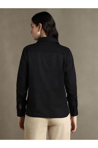 Dennis Lingo By Styli Textured Cotton Long Sleeve Casual Shirt