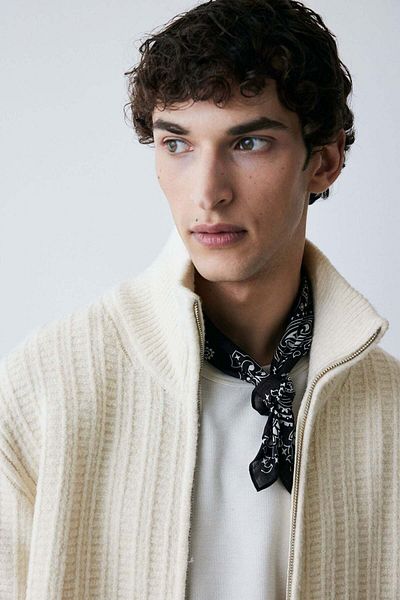 H&M Regular Fit Textured-knit Cardigan