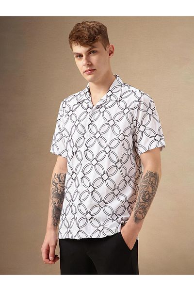 Dennis Lingo By Styli Floral Print Button-Down Collar Shirt