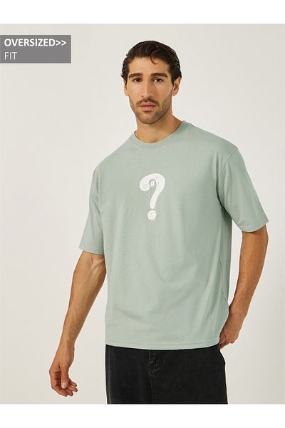 Styli Question Mark Graphic Print Oversized T-Shirt