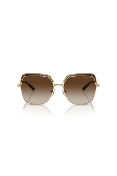 Michael Kors Woman Square Sunglasses- Mk 1141 - Lense Size:57mm - Light Gold / Dark Tort Insert