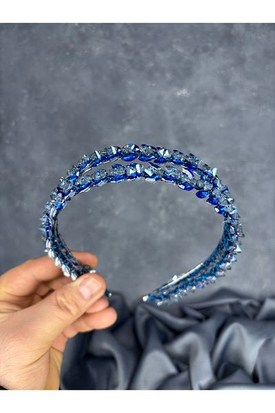 Hayalperest boncuk Double Row Stone Lea Bridal Hair Accessory Bridal Henna Crown