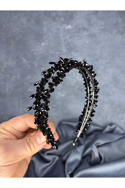 Hayalperest boncuk Sare Model Double Row Bridal Henna Crown Hair Accessory
