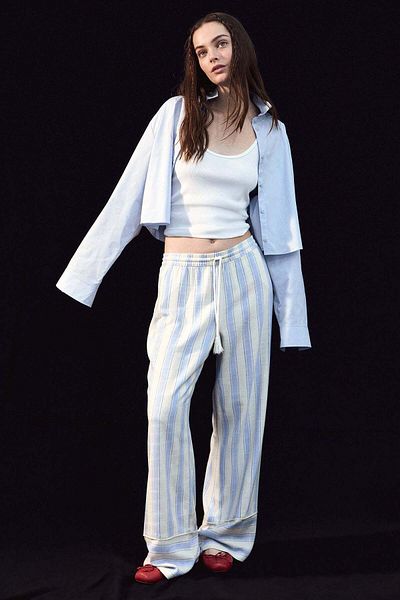 H&M Straight drawstring trousers