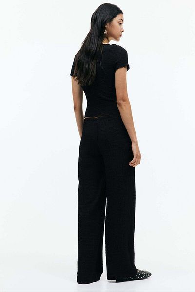 H&M Crinkled drawstring trousers
