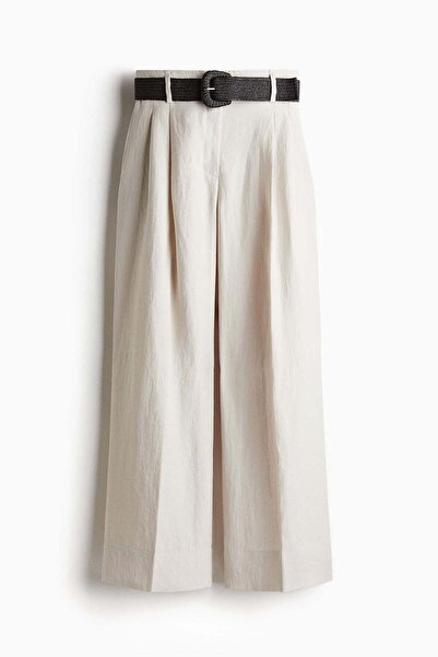 H&M Wide belted trousers