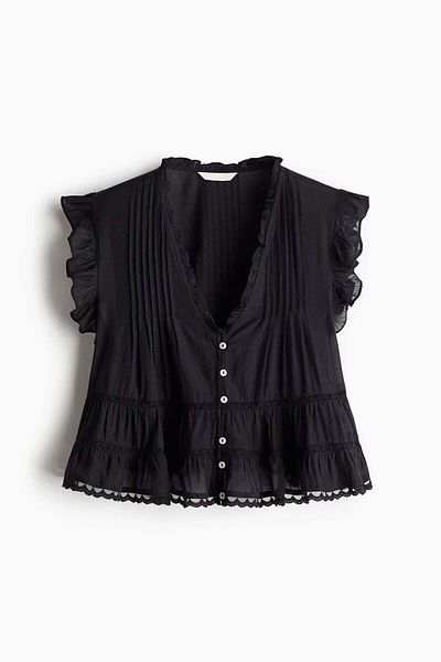 H&M Pintucked blouse