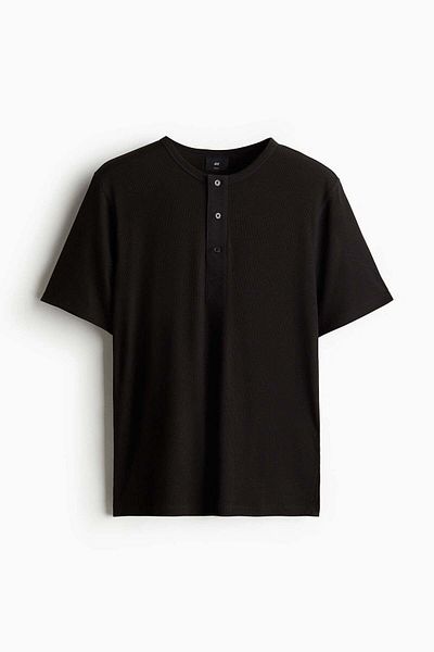H&M Slim Fit Ribbed T-shirt