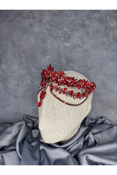 Hayalperest boncuk Dali Fascia Dangle Bridal Henna Crown Hair Accessory