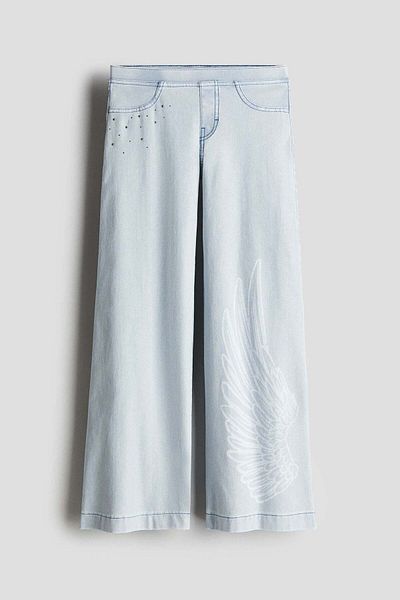H&M Wide denim-look trousers