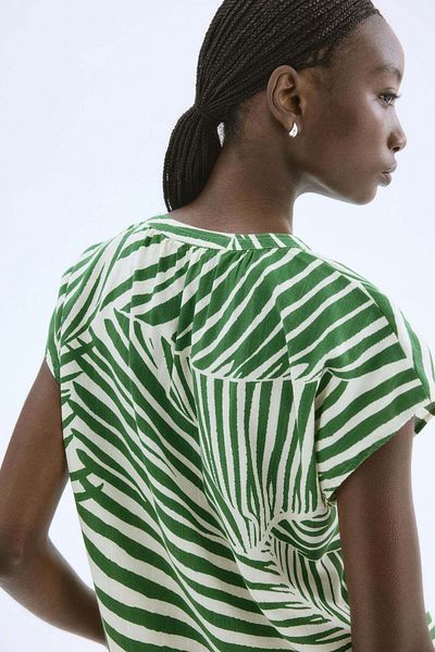 H&M Band-collar blouse