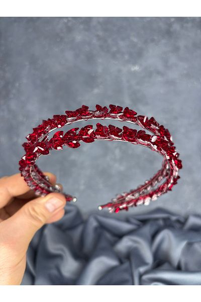 Hayalperest boncuk Double Row Stone Lea Bridal Hair Accessory Bridal Henna Crown