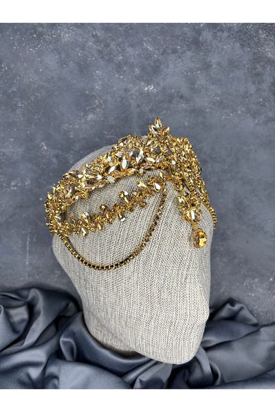 Hayalperest boncuk Dali Fascia Dangle Bridal Henna Crown Hair Accessory