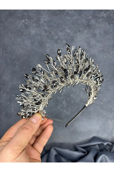 Hayalperest boncuk Maria Intensely Embroidered Crystal Bridal Henna Crown Hair Accessory