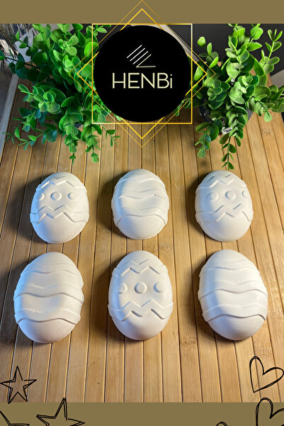 HENBi 6 lı XXL Yumurta Taş Boyama Etkinlik Oyuncak Taş Boyama seti egg colori...
