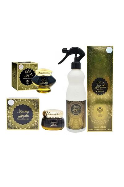 ALMAS Kuwaiti Maamoul 60g, Kuwaiti Incense 40g, Kuwaiti Air Freshener 480ml