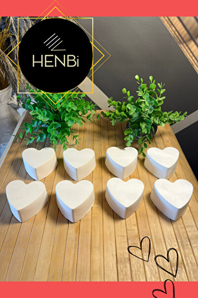 HENBi 8 Li XXL Kalp Figürü Taş Boyama Çocuk Gelişimi Etkinlik Taş Boyama Seti...