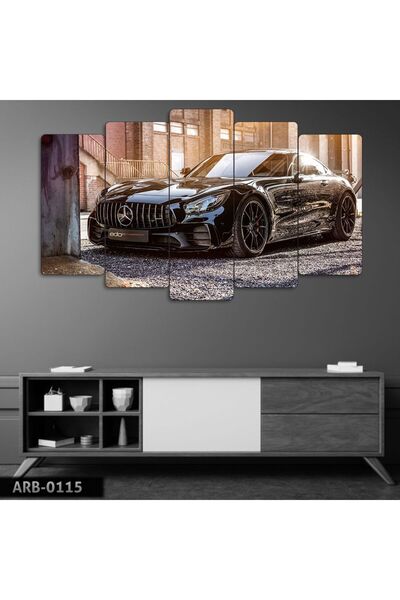 EVLOYA Mercedes AMG GT R - 5 Parçalı Araba Tablo
