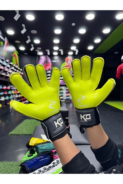 Krampon odası Professional Goalkeeper Gloves+Shin Guard+Anti-Slip Socks