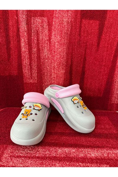 Akınal Bella Pink Orthopedic Slippers - Closed Sober and Braided Figure
