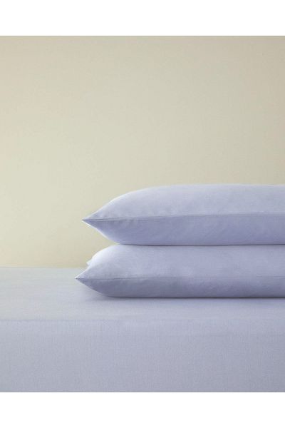 English Home Cearşaf de pat King Size din bumbac simplu Tkm 180x200 cm Hortensia Albastru
