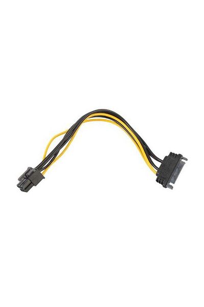 Generic كابل طاقة SATA من 15 سنًا إلى 6 سنون PCI EXPRESS