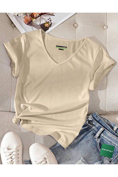 Cosmo Style Μπλουζάκι με λαιμόκοψη "Απλό χωρίς εκτύπωση", Casual με πνεύμα βάσης Moto (ΚΑΝΟΝΙΚΟ ΜΟΡΦΟ) 4070788541176