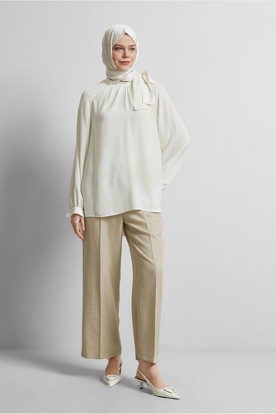 Alvina Bluz with Tie Detail 45394