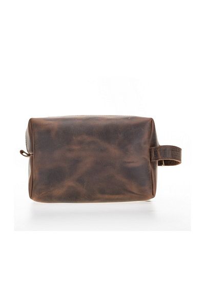 PLM Medium G6 Brown Eve Leather Makeup Bag